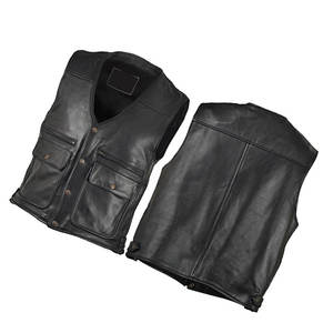 Gilet en cuir de vente chaude conception personnalisée gilet en cuir d'hiver durable nouvelle arrivée prix de gros gilet en cuir - Product Image 6