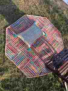 Tapis à motifs imprimés en blocs à la main avec de superbes motifs de broderie et des tapis de travail en 100% coton pour la décoration intérieure - Product Image 4