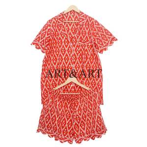 Conjunto de Pijama Corto Elegante para Mujer, Primavera-Verano, Estampado Floral, 100% Algodón, Suave y Transpirable, Ropa de Dormir para Relajarse, Cómodo para Vacaciones - Product Image 5