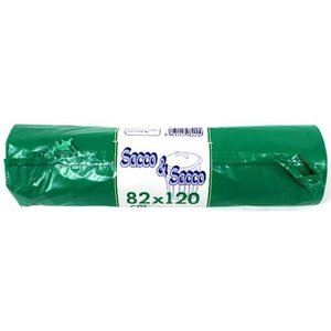Juego de bolsas de basura 10 unidades (170L) con asa Verde 982202C - Product Image 1