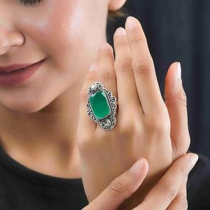 Wholesale Supply Handmade Sterling Silver <b>Ring</b> Handcrafted Floral Design for Spring or Weddings and Anniversaries at Best Price - Product Image 2