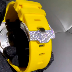 Montre Hip Hop personnalisée sertie de diamants Moissanite pour hommes, montre en diamants VVS, cadeau unisexe - Product Image 3