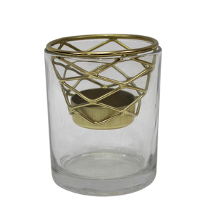 Ensemble de 3 bougeoirs votifs en fer de grande taille et support pour décoration de table à la maison et au salon - Product Image 4