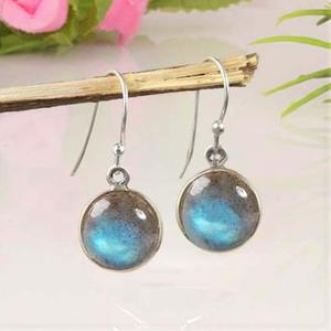 Meilleur Design Fine Jewelry Boucles d'oreilles en pierres précieuses Labradorite Boucles d'oreilles en argent sterling 925 pour femmes Boucles d'oreilles pendantes Bijoux en argent - Product Image 4