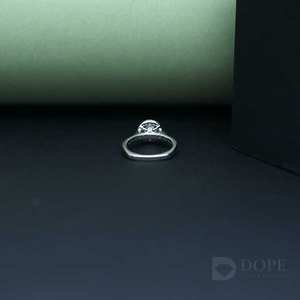 0.50ct Solitario Moissanite Anillo Diseño de puntero único Clásico Plata de Ley 925 Elegante Regalo de fiesta de boda Certificado IGI - Product Image 4