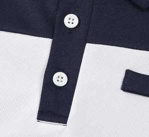 Calidad 220 gramos poliéster/algodón liso teñido hombres Polo ligero transpirable de talla grande sólido Logo patrón Ringer camiseta - Product Image 6