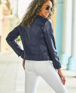 เสื้อโค้ทหนังแท้สำหรับผู้หญิง, เสื้อแจ็คเก็ตหนังแกะแท้ระบายอากาศได้ดี - Product Image 2