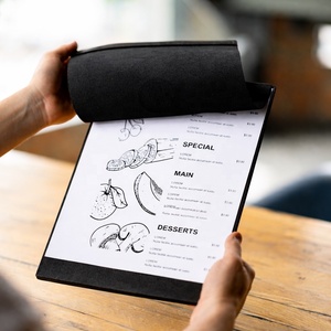 Cubierta de Menú de Madera Personalizada con Encuadernación en Cuero – Porta Menús con Logotipo Personalizado para Hoteles, Cafés y Bares - Product Image 3