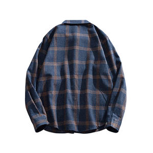 Venta al por mayor 2024 Camisas de franela para hombres Impresión de logotipo personalizado Cuello alto Manga completa Camisa de franela transpirable Ropa de hombre - Product Image 2