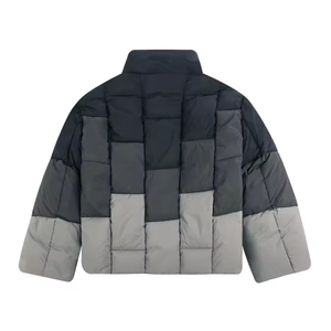 Veste d'hiver chaude et tendance sur mesure OEM, veste en duvet streetwear avec col montant, veste matelassée coupe-vent en coton pour homme - Product Image 2