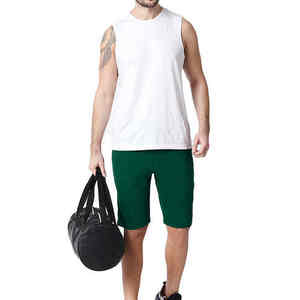 Short en molleton de coton décontracté pour hommes en gros de haute qualité motif solide cordon de serrage personnalisé pour la course à pied, le sport et le fitness - Product Image 3