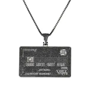 <b>Card</b> Hip Hop Diamond Pendant VVS Moissanite Diamond Luxury Pendant 925 Sterling <b>Silver</b> Hip Hop for Men and Women - Product Image 5