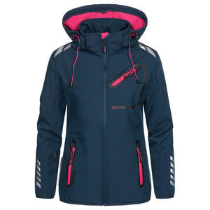 Veste Softshell Classique pour Femmes, Vêtement de Sport, Fermeture Éclair, Capuche, Respirante, Coupe Décontractée, Coupe Moderne, Vente en Gros, Coupe-Vent, Confort - Product Image 4