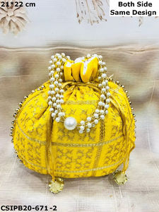 Indian Handmade Luxury Embroidered Batua Small Party-Ready Evening <b>Bag</b> Return Gifts for Refined Celebrations Wedding Favors - Product Image 3