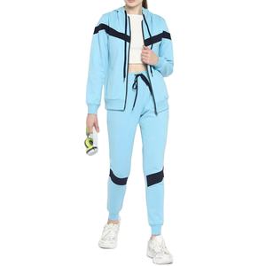 Conjunto Deportivo de 2 Piezas para Mujer, Nuevo, con Patrón Sólido, Manga Larga, para Invierno y Verano - Product Image 1