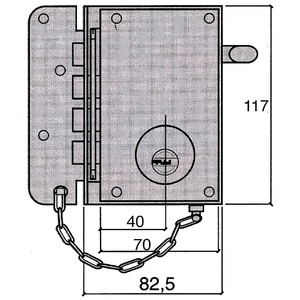 Serratura di sicurezza Ucem 4500-s/he/ Destra - Product Image 2