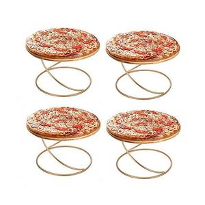 Set of 2 Different Sizes <b>Pizza</b> Display Stand Round Shape Iron <b>Pizza</b> Riser Stand At Affordable Pricing - Product Image 2