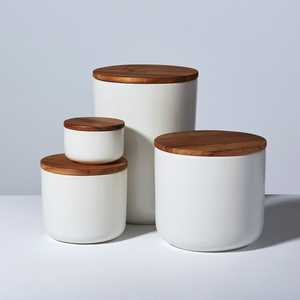 White Marble Texture Resin Hand-made Modern Luxury Kitchen Canister for <b>Coffee</b> Tea Sugar & Food <b>Storage</b> 100% Food Safe POT Use - Product Image 2