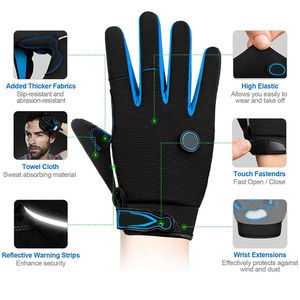 Gants de cyclisme pour hommes de haute qualité, antidérapants, respirants, rembourrés en mousse, gants de vélo de montagne, absorption des chocs pour les sports de plein air et la salle de sport - Product Image 2