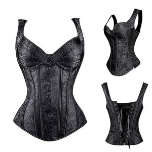 Borcade And lining Leather Women Corset Tops Sexy Over bust <b>Shapewear</b> Modern Corset for <b>Plus</b> <b>Size</b> Breathable - Product Image 3