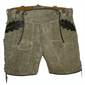 ชุดเลเดอร์โฮเซินแท้แบบเยอรมัน เสื้อผ้าบาวาเรียนแบบดั้งเดิมสำหรับเทศกาลอ็อกโทเบอร์เฟสต์ กันลม ลายหนังกลับ แบบแยกชิ้น หนังแท้ - Product Image 1