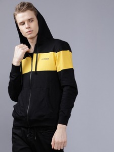 Sudadera con capucha de invierno para hombre, al por mayor, bicolor, con cremallera completa, oversize, 100% algodón, con logo personalizado, OEM, bordada - Product Image 2