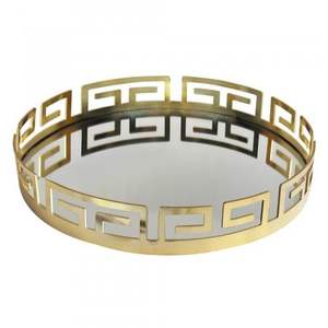 Vaisselle Plateau de service alimentaire Maison Hôtels Vaisselle Décor Finition brillante Dernier design Forme carrée Plateau de service en métal - Product Image 4