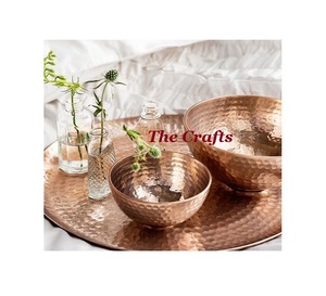 Stainless Steel Copper Color Food Serving <b>Bowls</b> Set Of Three Round Shape <b>Mixing</b> <b>Bowls</b> For Home Hotel Use - Product Image 3