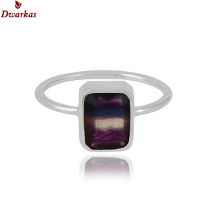 Anillo de ajuste de punta de piedra preciosa granate natural de Plata de Ley 925 chapado en oro de gran venta - Product Image 4