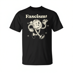 T-shirt con stampa grafica Fascismo, unisex, girocollo, manica corta, abbigliamento promozionale - Product Image 4