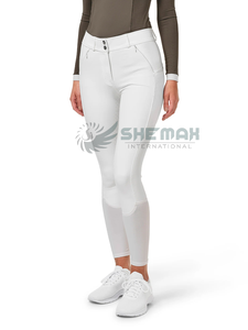 Culotte d'équitation pour femme matériau léger et durable respirant avec ceinture élastique pour un confort de conduite toute la journée - Product Image 2