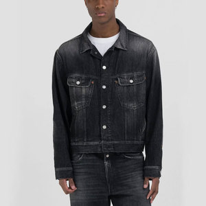 Meilleures ventes de vestes en jean pour hommes/vestes en jean pour hommes avec logo brodé disponibles à un prix raisonnable - Product Image 1
