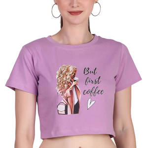 Factory Outlet Trendy Femmes Crop Top T-shirts Article d'été de haute qualité - Product Image 1