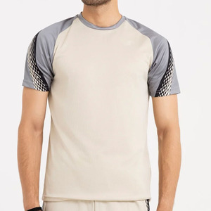 Venta al por mayor Slim Fit 100% algodón hombres camiseta 280GSM poliéster pesado con timbre sublimado brazos 100% patrón sólido - Product Image 1