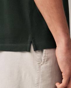 Camisetas de polo informales para hombre, 100% algodón, tinte rápido, manga corta, logotipo personalizado, patrón sólido antiarrugas, Color verde oliva - Product Image 5