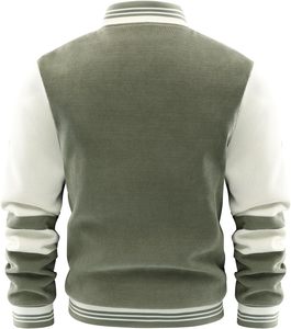 เสื้อแจ็กเก็ตหนังขนสัตว์สำหรับทั้งชายและหญิงเสื้อเบสบอลบอมเบอร์เสื้อโค้ทสำหรับโรงเรียนออกแบบโลโก้ได้ตามต้องการ - Product Image 5