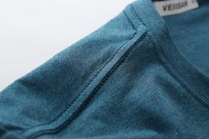 เสื้อยืดคอกลมแขนสั้นผู้ชายคุณภาพสูงสไตล์วินเทจลายตกปลา - Product Image 2