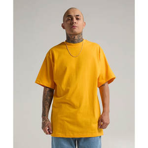 Shaka Wear <b>Men</b> Garment-Dyed Cotton Drop-Shoulder <b>Yellow</b> <b>T</b>-<b>Shirt</b> Heavyweight <b>T</b>-<b>Shirt</b> - Product Image 1