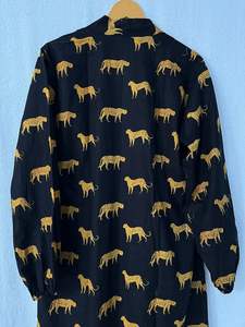 Jaipuri เดรสออกงานปาร์ตี้ยาวสำหรับผู้หญิงชุดราตรีพิมพ์ลายเสือทำจากผ้าฝ้ายออร์แกนิคสำหรับฤดูร้อน - Product Image 4