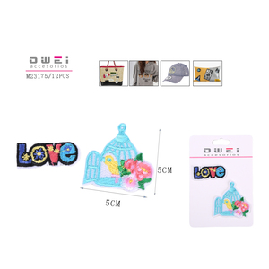 Écusson à motif de cage à oiseaux LOVE - Product Image 1