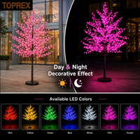 TOPREX IP65 Outdoor LED Künstlicher Kirschbaum Licht 2,5m Rosa Blütenlampe für Andere Festbeleuchtung Weihnachtsdekoration