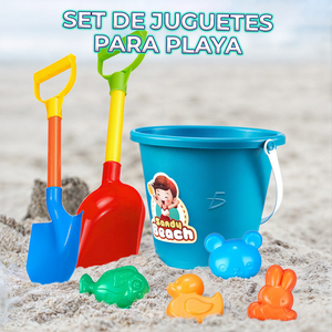 Set da Spiaggia per Bambini, Secchiello e Palette in Plastica Pieghevoli e Morbide per Giochi in Piscina - Product Image 4