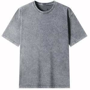 เสื้อยืดฮิปฮอปสตรีทแวร์วินเทจปี 2026 สำหรับผู้ชาย แบบสั่งทำพิเศษ ล้างสีแบบแอซิด ผ้าหนา ทรงโอเวอร์ไซส์ ขนาดปกติ - Product Image 1