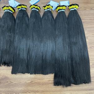 CHAUDE!! Beaucoup de couleurs 100% Remy Extensions de cheveux Cheveux bruts vietnamiens Paquets de gros en vrac Naturel droit Grand Stock Non emmêlé - Product Image 3