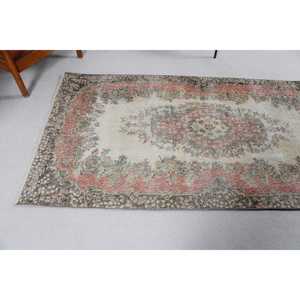 Tapis turc 3,8x7,2 pieds, tapis persan rouge en laine - Product Image 3