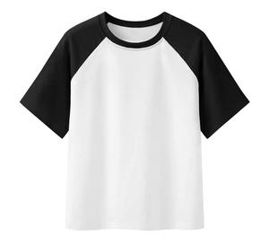 OEM personalizado en blanco liso de alta calidad recortada logotipo gráfico ajustado algodón mujeres Crop Top camisetas señoras Crop Tops para mujeres - Product Image 3