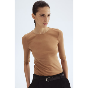 Top Trending Camisetas para mujeres Media manga Entrenamiento Fitness Camiseta Casual Tee OEM/ODM Proveedor al por mayor de Bangladesh - Product Image 5