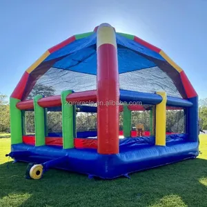 Château gonflable géant avec arche arc-en-ciel en PVC, directement de l'usine, idéal <span class=keywords><strong>pour</strong></span> les entreprises de <span class=keywords><strong>location</strong></span> de matériel de fête - Product Image 2