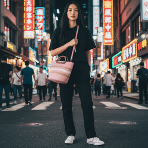 Sac fourre-tout en jute naturelle tissé à la main avec des poignées en bois, écologique, fait à la main, sac pour femmes pour la plage, les courses, le pique-nique, le rangement - Product Image 3