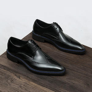 รองเท้าลำลองหนังคุณภาพสูงพร้อมโครงสร้างยืดหยุ่นและพื้นรองเท้าระบายอากาศได้ดี รองเท้าธุรกิจสำหรับผู้ชาย รองเท้าใส่ได้ทุกวัน - Product Image 5